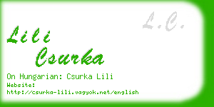 lili csurka business card